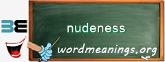 WordMeaning blackboard for nudeness